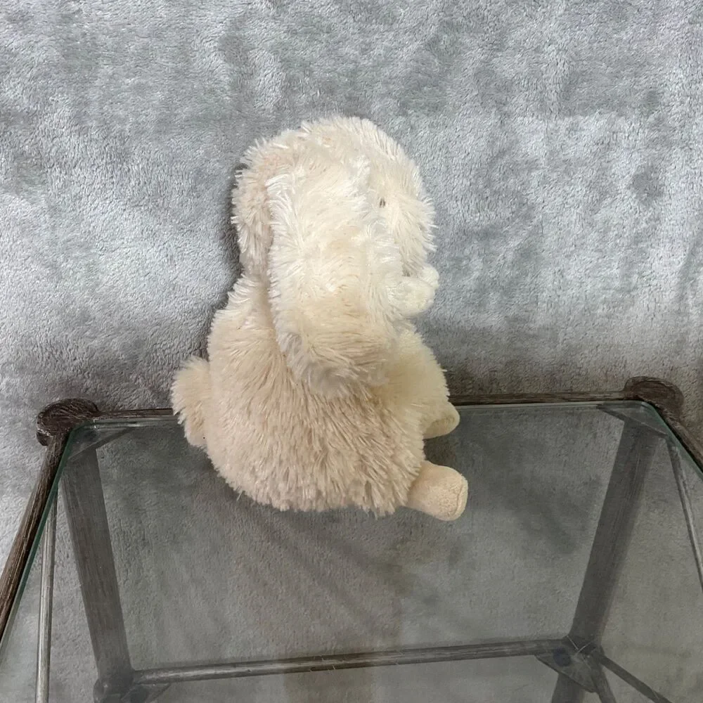 Bunnies By The Bay Roly Poly Rutabaga Cream Rabbit Plush Bean Bag Toy 6”